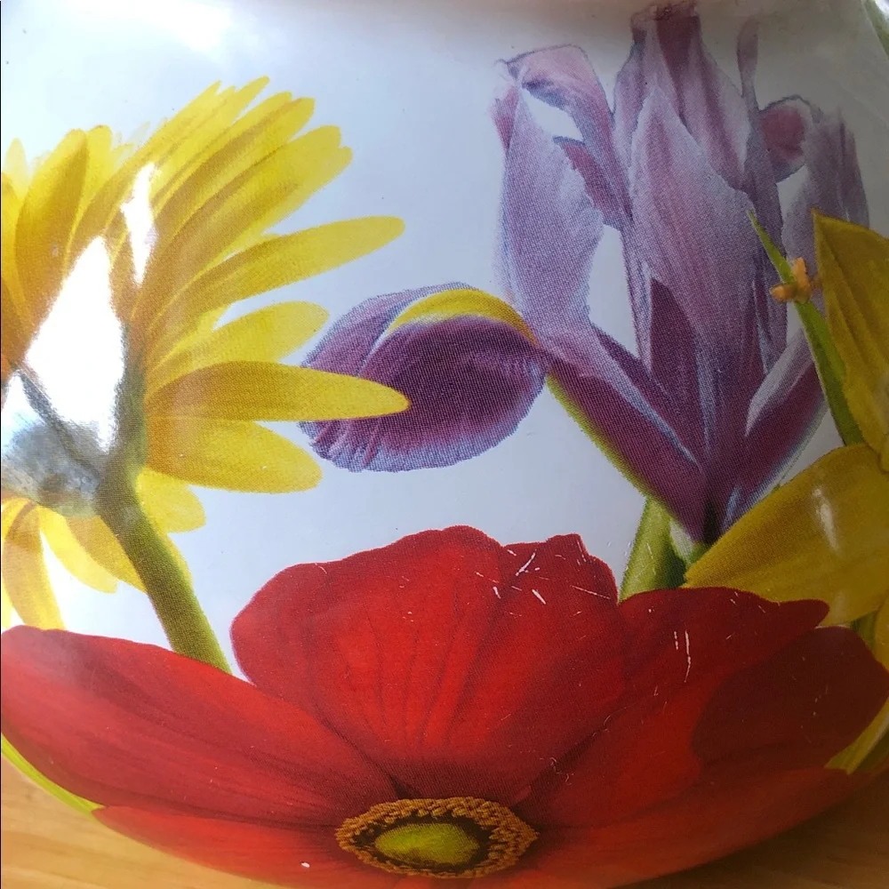 PIONEER Multicolor spring Floral Enamel Tea Kettle